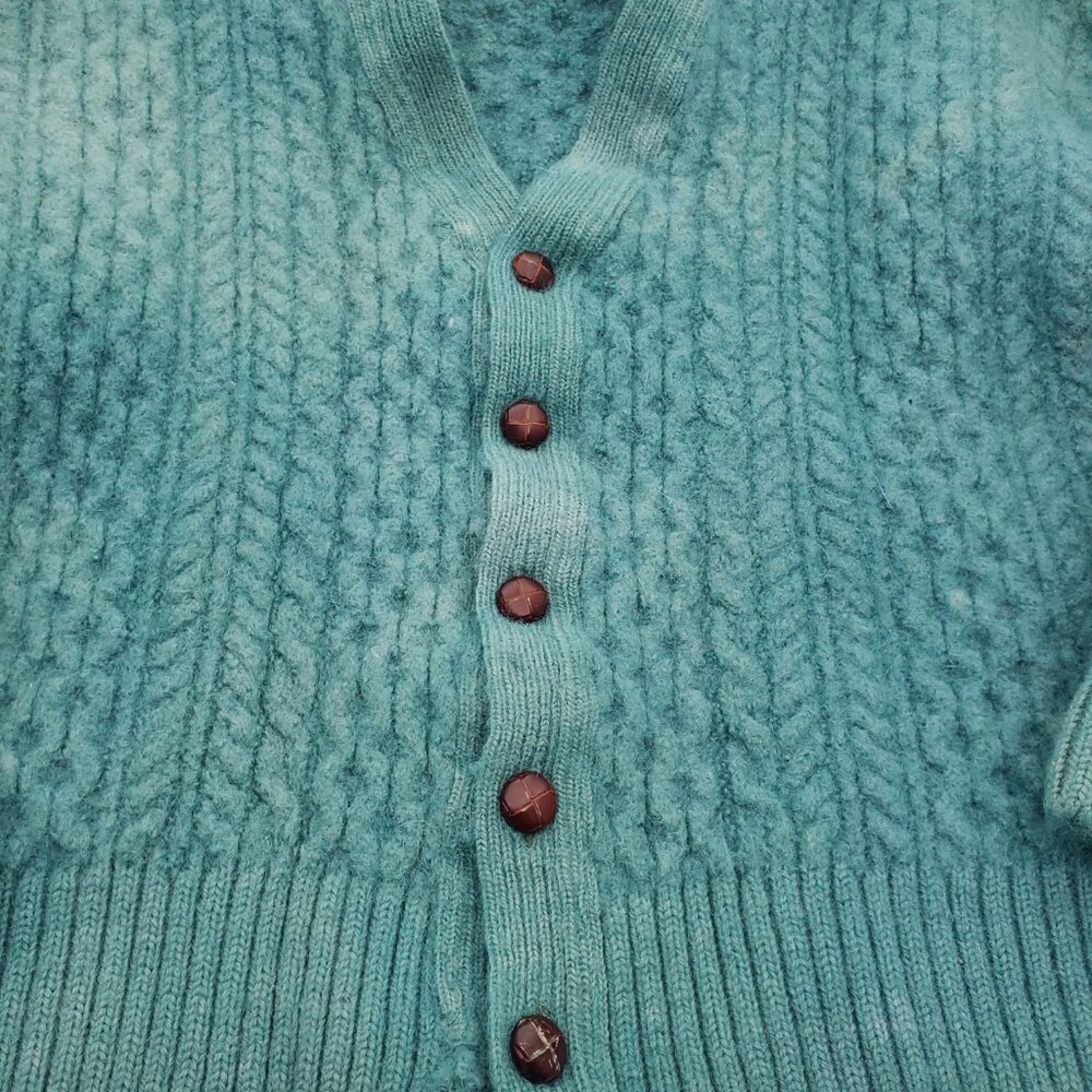 Vintage 70s Highland Homes Industries Scottish 100% Wool Cropped Cardigan - XS/S - Picture 11 of 12